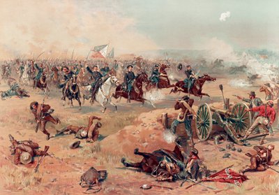 Sheridan végső díja Winchesterben, kocsmában. 1886. alkotó: Thure de Thulstrup