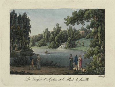 Apolló temploma és Cascade a Pavlovsk parkban, 1810-es évek. alkotó: Thurner