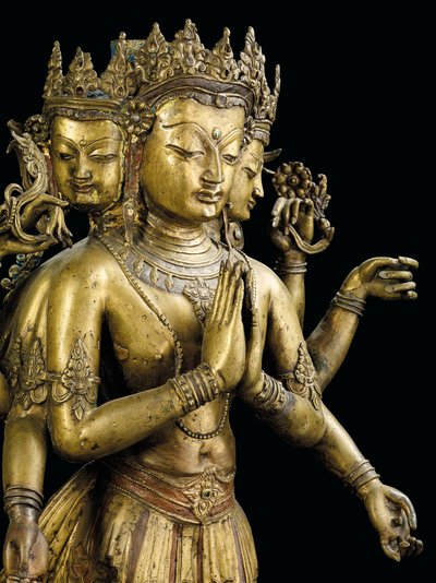 Ekadashalokeshvara szobor alkotó: Tibetan School