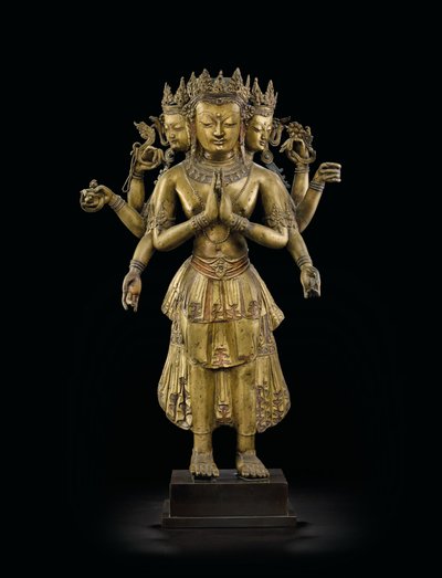 Ekadashalokeshvara szobor alkotó: Tibetan School
