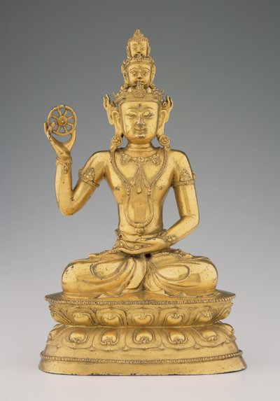 Vajrasattvadhatu Lokesvara (aranyozott rézötvözet) alkotó: Tibetan School