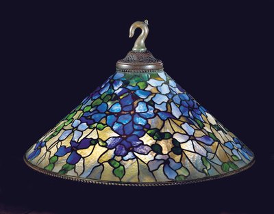 Clematis csillár, 1910 körül (ólmozott üveg és bronz) alkotó: Tiffany and Company