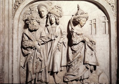 II. Henrik 973-1024 és felesége, Kunigunde sírja, Kunigundes-i tűzper részlete házasságtörés gyanúja miatt, 1499-1513 kő alkotó: Tilman Riemenschneider