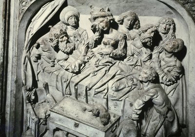 II. Henrik 973-1024 és felesége, Kunigunde sírja, a császár halálának részlete, 1499-1513 kő alkotó: Tilman Riemenschneider