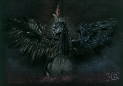 A sötét szárnyú istennő alkotó: Tim Hoinkis