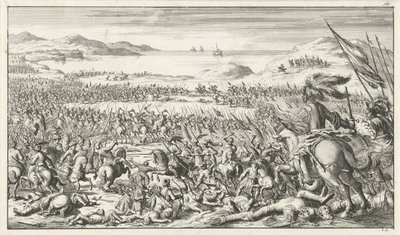 Az ascaloni csata 1683. augusztus 12-én, 1099. augusztus 12-én alkotó: Timotheus Ten Hoorn