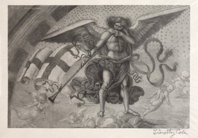 Régi olasz mesterek: Trombitán hangzó angyal, 1888-1892. alkotó: Timothy Cole