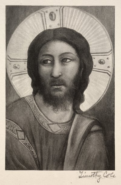 Régi olasz mesterek: Krisztus feje, 1888-1892. alkotó: Timothy Cole