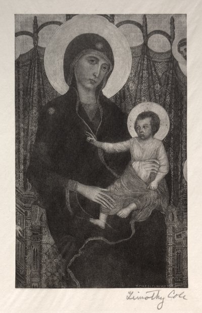 Régi olasz mesterek: Madonna és gyermeke, 1885. alkotó: Timothy Cole