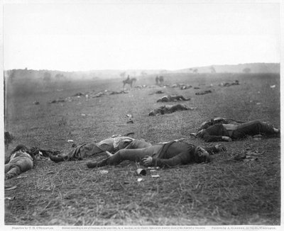 A halál betakarítása alkotó: Timothy H. O´Sullivan
