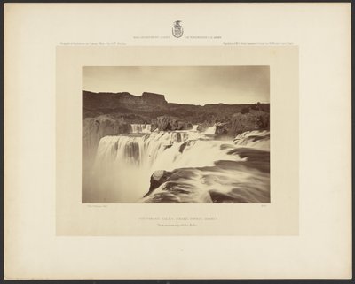 Shoshone-vízesés, Snake River, Idaho, kilátás a vízesés tetejére alkotó: Timothy H. OSullivan