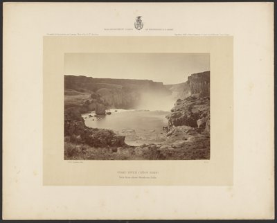 Snake River Cañon, Idaho, Kilátás a Shoshone-vízesés fölülről alkotó: Timothy H. OSullivan