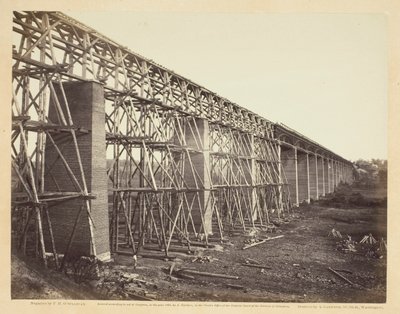 A High Bridge az Appomattox folyón, Farmville közelében alkotó: Timothy O