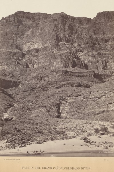 Fal a Grand Canyonban, Colorado folyó,1871 (fotó) alkotó: Timothy O