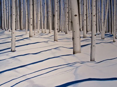 Snow Covered Woods, 2017 (akril, vászon) alkotó: Tina Palmer