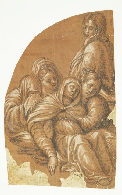 Egy Pietà része (egy lunet kompozíció bal oldala) alkotó: Tintoretto