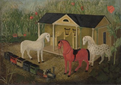 Lovak és vonatok alkotó: Tirzah Ravilious
