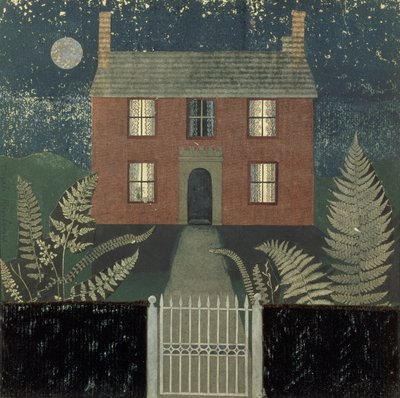 Ház éjjel (kollázs) alkotó: Tirzah Ravilious