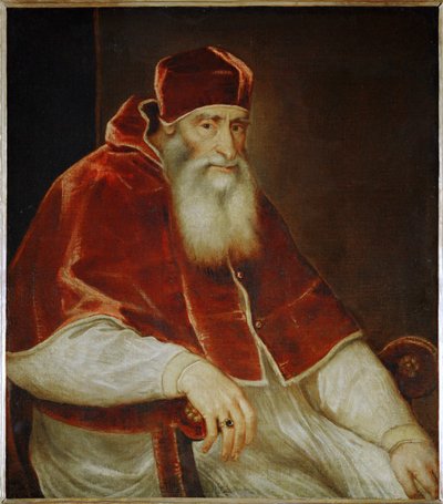Paul III Farnese pápa ... (festmény, vászon) alkotó: Titian (c.1488-1576)