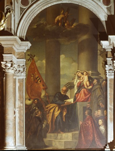 Szent beszélgetés alkotó: Titian (c.1488-1576)
