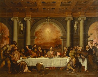 Vázlat az utolsó vacsorához, Tizian (kb. 1490-1576) alkotó: Titian (c.1488 1576)
