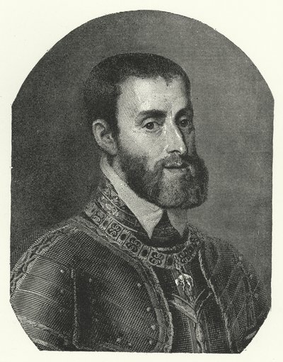 V. Károly, római római császár (metszet) alkotó: Titian (c.1488 1576) (after)