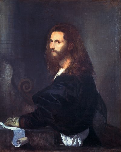 Zenész portréja, Tiziano Vecellio (1490-1576), olaj, vászon, 82x99 cm. alkotó: Titian (c.1488 1576)