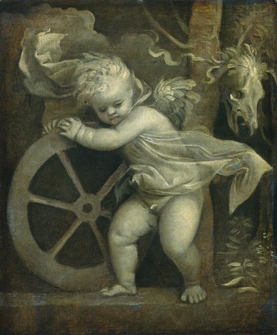 Ámor az idő kerekével alkotó: Titian