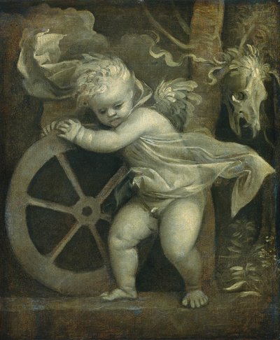 Ámor az idő kerekével, c. 15151520. alkotó: Titian