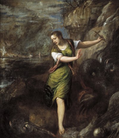 Szent Margit, c. 1565 alkotó: Tiziano Vecelli