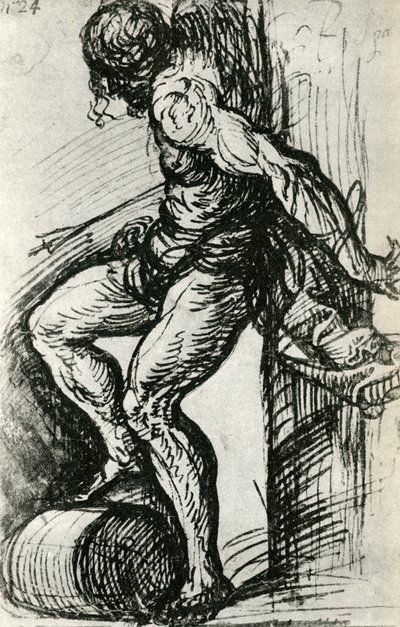 Vázlat a Szent Sebestyénhez, c1518, 1937 alkotó: Tiziano Vecelli