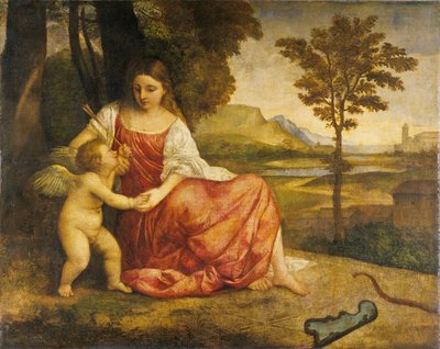 Vénusz és Ámor alkotó: Titian