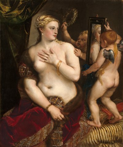 Vénusz tükörrel, c. 1555. alkotó: Titian
