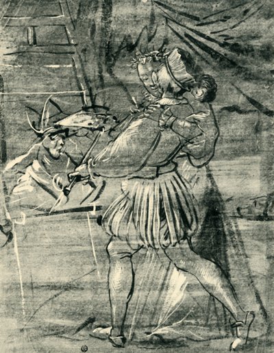 Művész fiatal nővel egy festőállvány előtt, 1580, 1943. alkotó: Tobias Stimmer