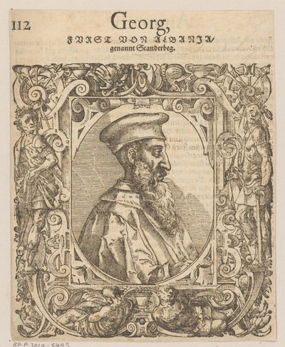 Szkander bég portréja alkotó: Tobias Stimmer