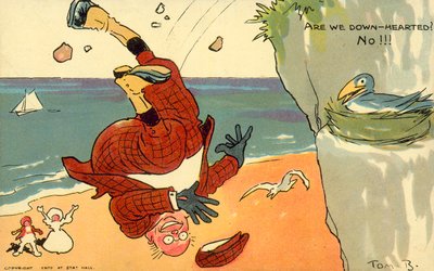 Levertek vagyunk? Nem!!! (chromolitho) alkotó: Tom Browne