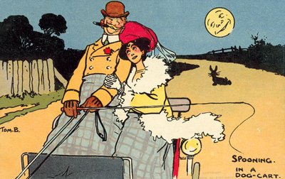 Kanalázás kutyakocsiban (chromolitho) alkotó: Tom Browne