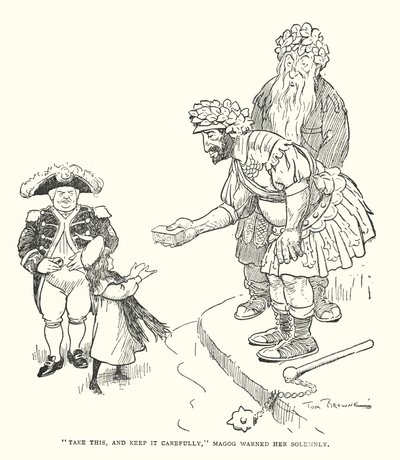 „Vedd ezt, és őrizd meg óvatosan” – figyelmeztette Magog ünnepélyesen (litho) alkotó: Tom Browne
