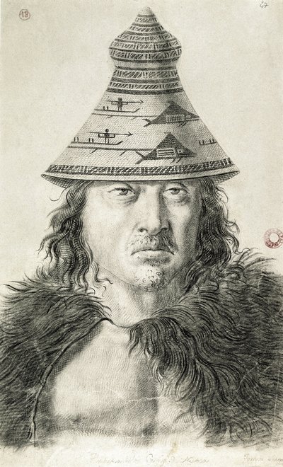 Tlupanamabu, a Nutka-sziget (Nootka-sziget) kazíca. alkotó: Tomas Suria