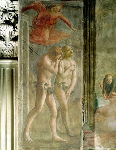 Ádám és Éva száműzték a Paradicsomból, 1427 körül (helyreállítás előtt) (lásd még: 30029 és 428037) alkotó: Tommaso Masaccio