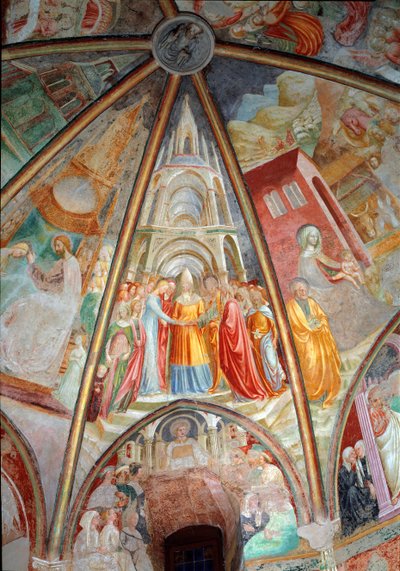 A Szűz élete: a házasság - Freskó alkotó: Tommaso Masolino da Panicale