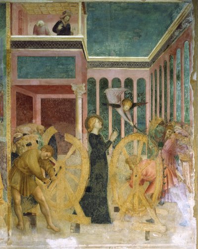 Szent Katalint egy angyal megmentette alkotó: Tommaso Masolino da Panicale