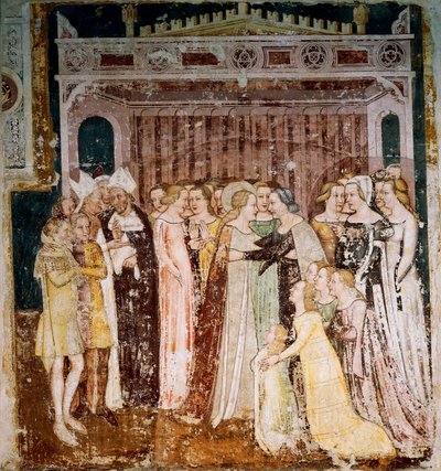 Búcsú (részlet), részlet a Szent Orsolya történeteiből alkotó: Tommaso da Modena