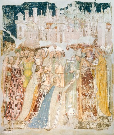 Szent Orsolya érkezése Rómába alkotó: Tommaso da Modena