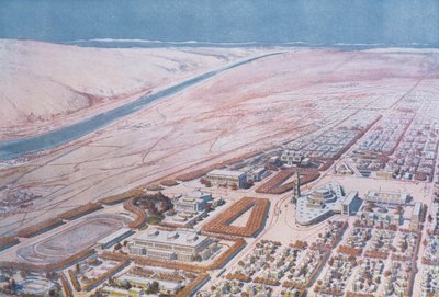 Közszolgáltatások, amelyeket Tony Garnier (1869-1948) tervezett a „La Cite Industrielle”-ből alkotó: Tony Garnier