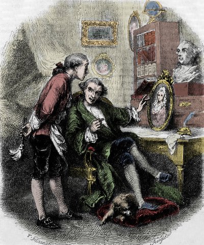 Illusztráció: „Utazás a szobám körül” (1794), Xavier de Maistre. Illusztráció: Tony Johannot alkotó: Tony Johannot