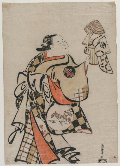 Fujimura Handayu udvarhölgyként, az 1710-es évek közepén. alkotó: Torii Kiyomasu