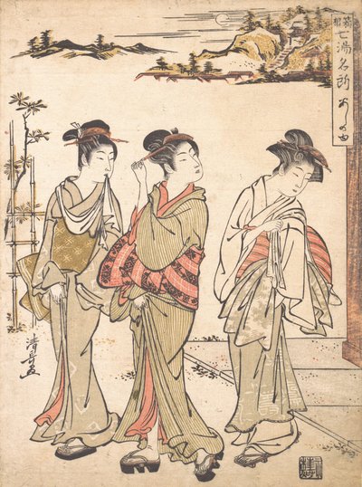 Ashinoyu-forrás Hakone-ban, kb. 1779. alkotó: Torii Kiyonaga