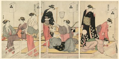 Lehűlés este Shijogawarában alkotó: Torii Kiyonaga