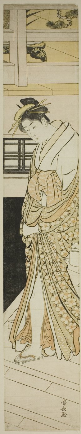 Courtesan Descending Stairs alkotó: Torii Kiyonaga